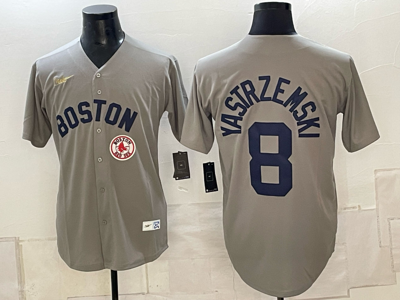 Men Boston Red Sox #8 Yastrzemski grey 2026 Nike MLB Jerseys 09180013->boston red sox->MLB Jersey